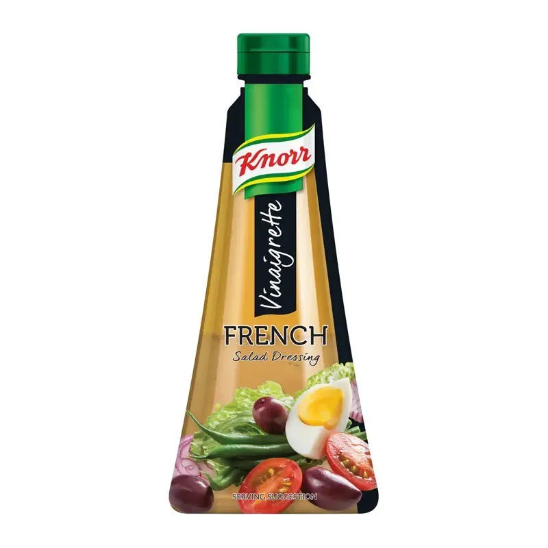 Knorr vinaigrette French salad dressing 340 ml sunflower oil vinegar herb garlic dressing tomato pulps relish and sauces pantry essential