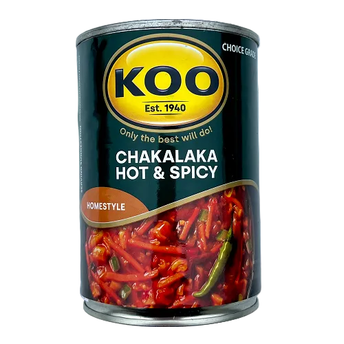 Koo hot and spicy chakalaka 410 g South African vegetable relish tomato based Pickles and Relishes Tomato Pulps Relish and Sauces