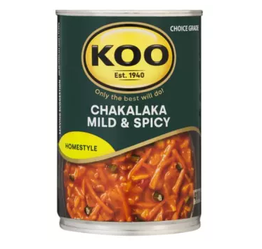 Koo mild and spicy chakalaka 410 g South African vegetable relish tomato based Pickles and Relishes Tomato Pulps Relish and Sauces