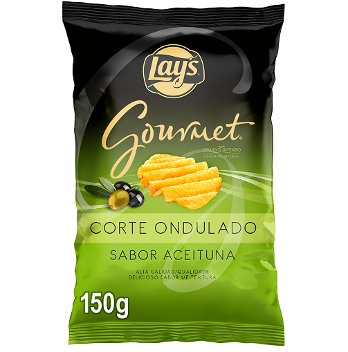Lay’s Gourmet Wavy Cut Olive Fries 150g pack premium Mediterranean potato crisps
