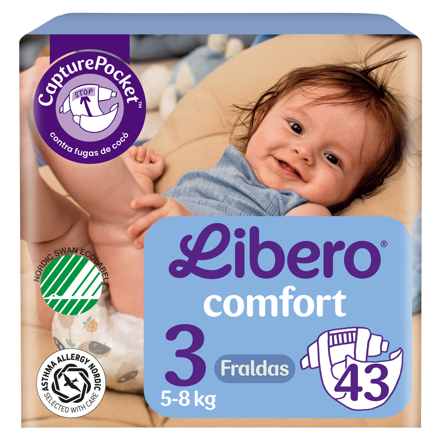Libero Comfort Diapers T3 ECO 5–8 kg | Eco-Friendly Protection for Newborns