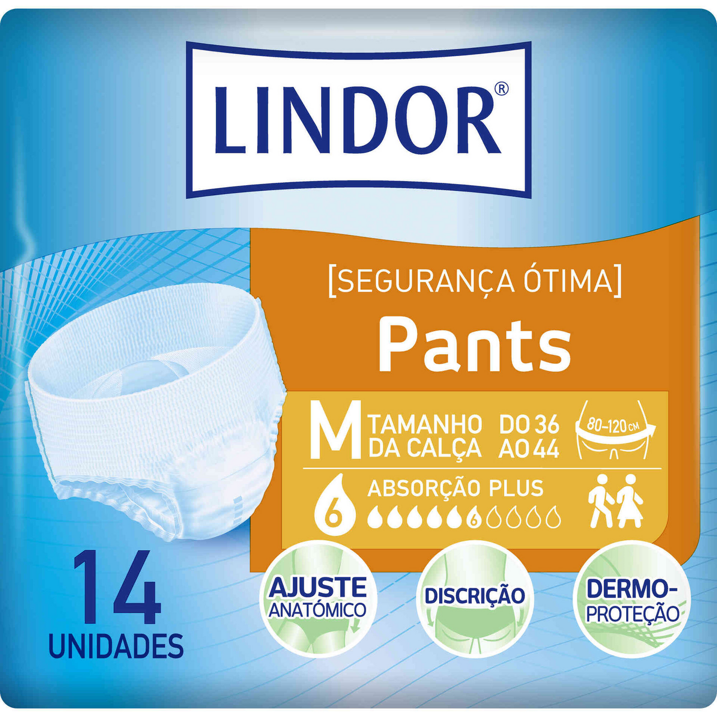 Lindor incontinence briefs pants maxi M 14 pack adult diapers maximum absorbency discreet comfort