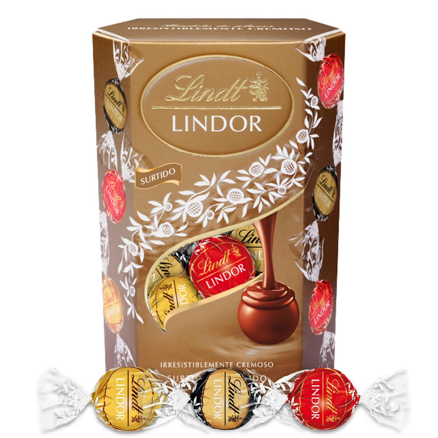 Lindt Lindor assorted chocolate bonbons 200 g – premium Swiss chocolate gift box, mixed praline selection, festive gourmet confectionery