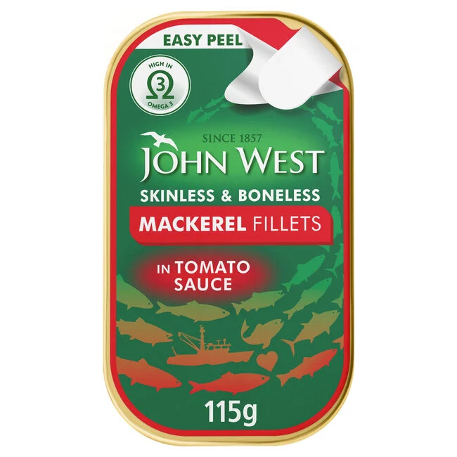Mackerel Fillets in Tomato Sauce 115g John West