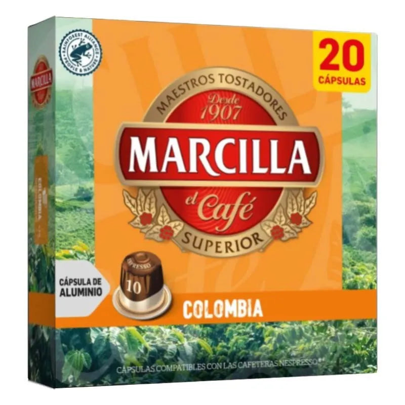 Marcilla Colombia Nespresso capsules 20 caps single origin coffee pods Colombian espresso smooth balanced premium coffee