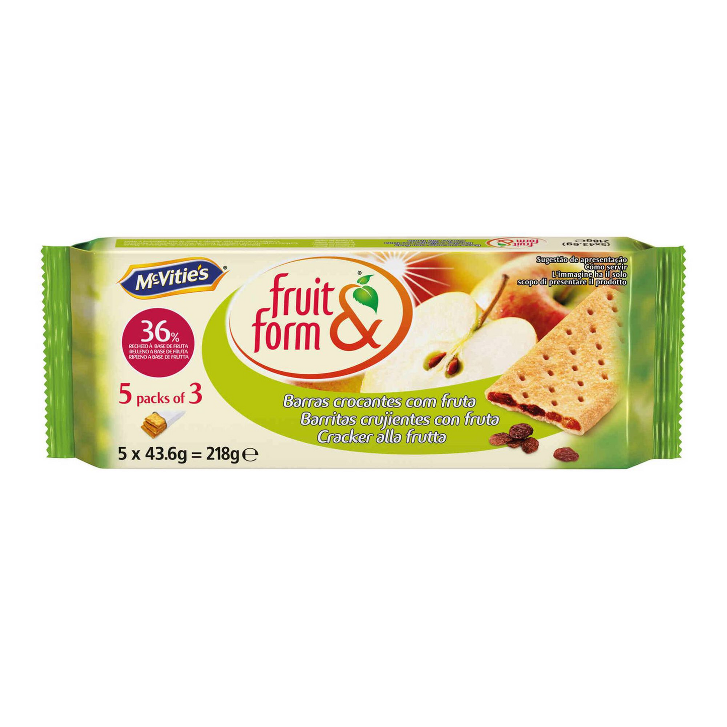 McVitie's – McVitie’s Fruit and Form Apple and Cinnamon Cookies – 218g Pack – 218g – Biscuits and Cookies