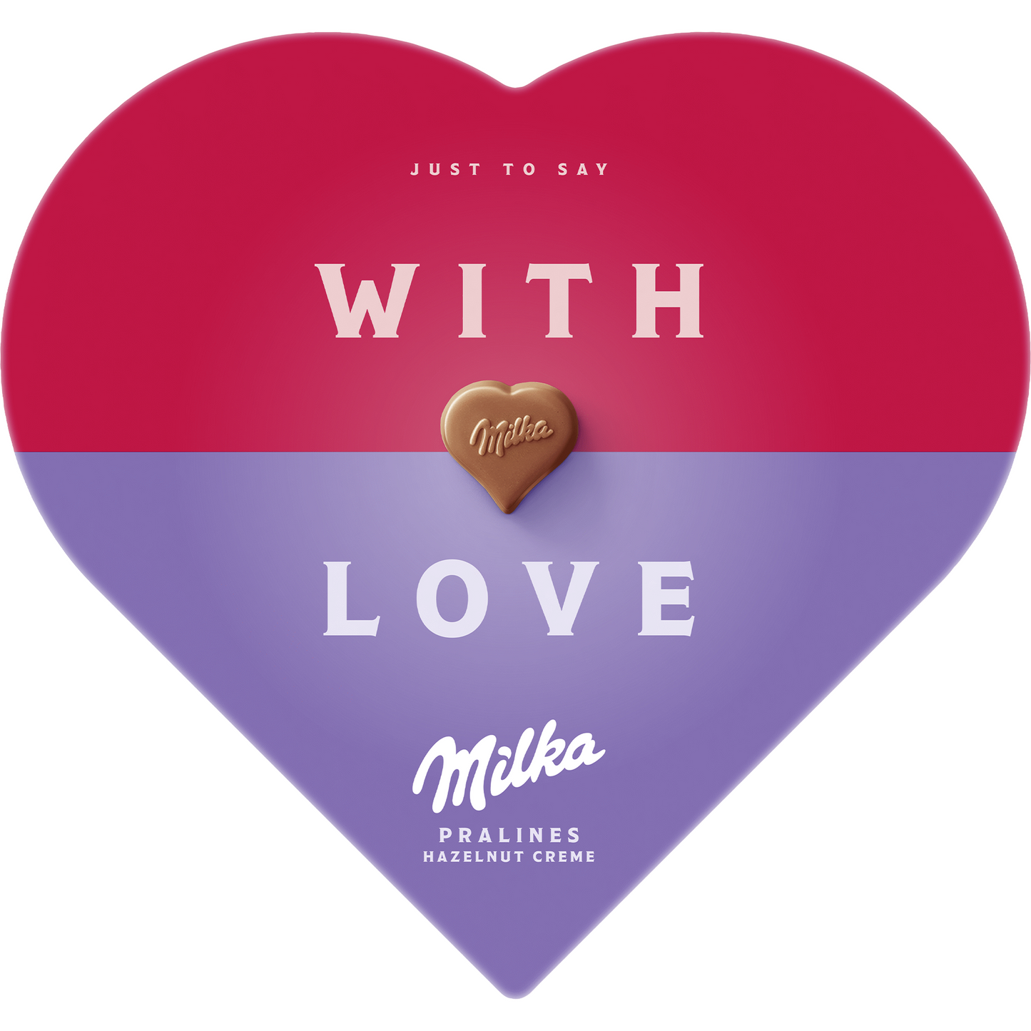 Milka With Love praline chocolate bonbons 44 g – mini chocolate gift box, romantic sweet surprise, premium festive confectionery selection