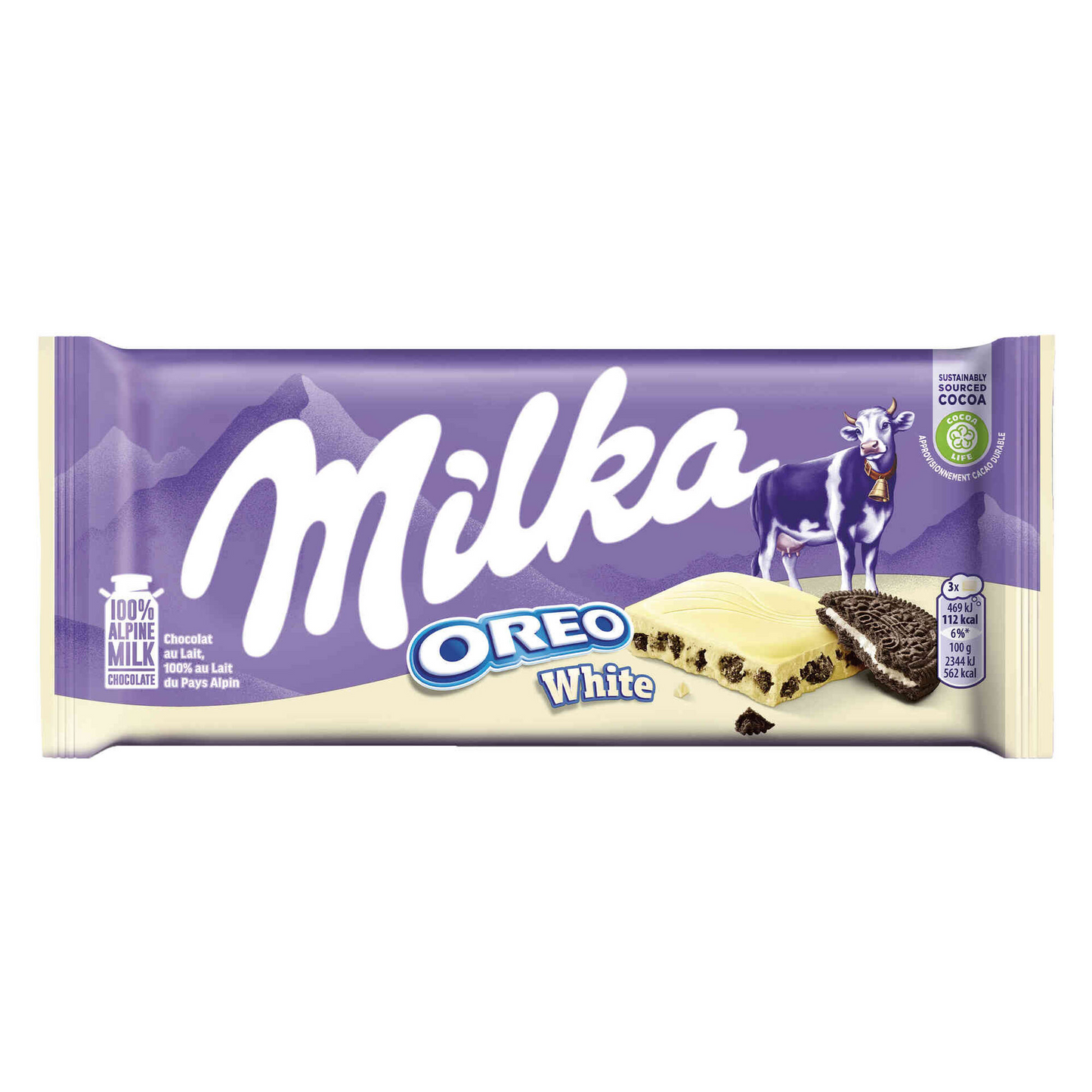 Milka white chocolate with Oreo tablet 100g creamy biscuit chocolate slab Chocolate Tablets and Slabs