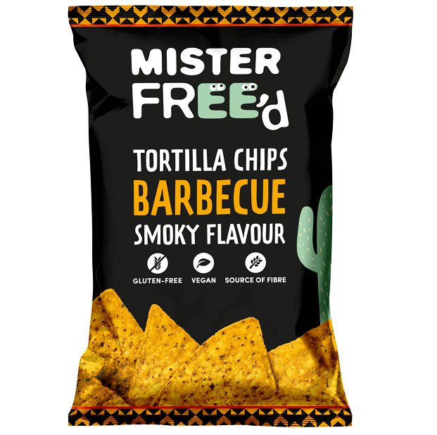 Mister Free’d Barbecue Tortilla Chips 135 g large bag corn crisps – Large Packet Size Chips