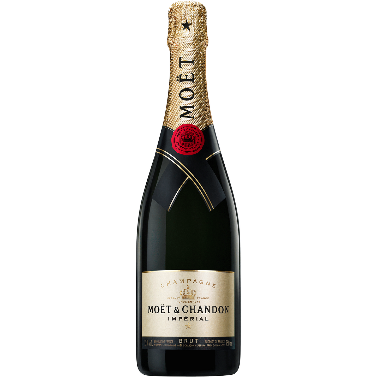 Moët & Chandon Brut White Champagne – 750ml Bottle (12% ABV)