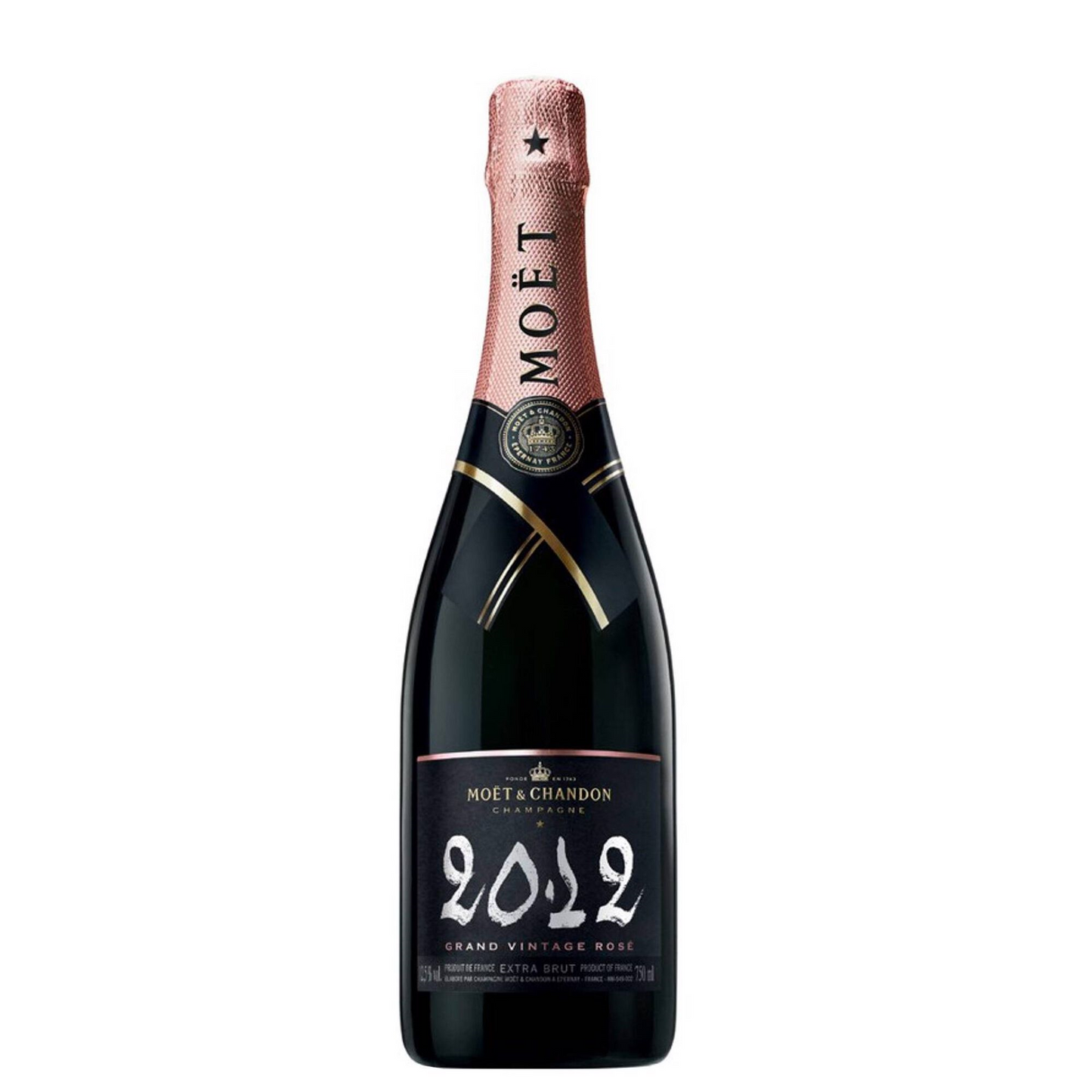 Moet & Chandon Rosé Grand Vintage Brut Champagne – 750ml Bottle (12.5% ABV)