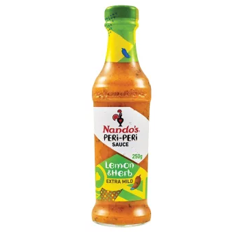 Nando’s Lemon and Herb Peri-Peri Sauce Mild 250 g peri peri cooking sauce cooking sauces marinades and seasonings