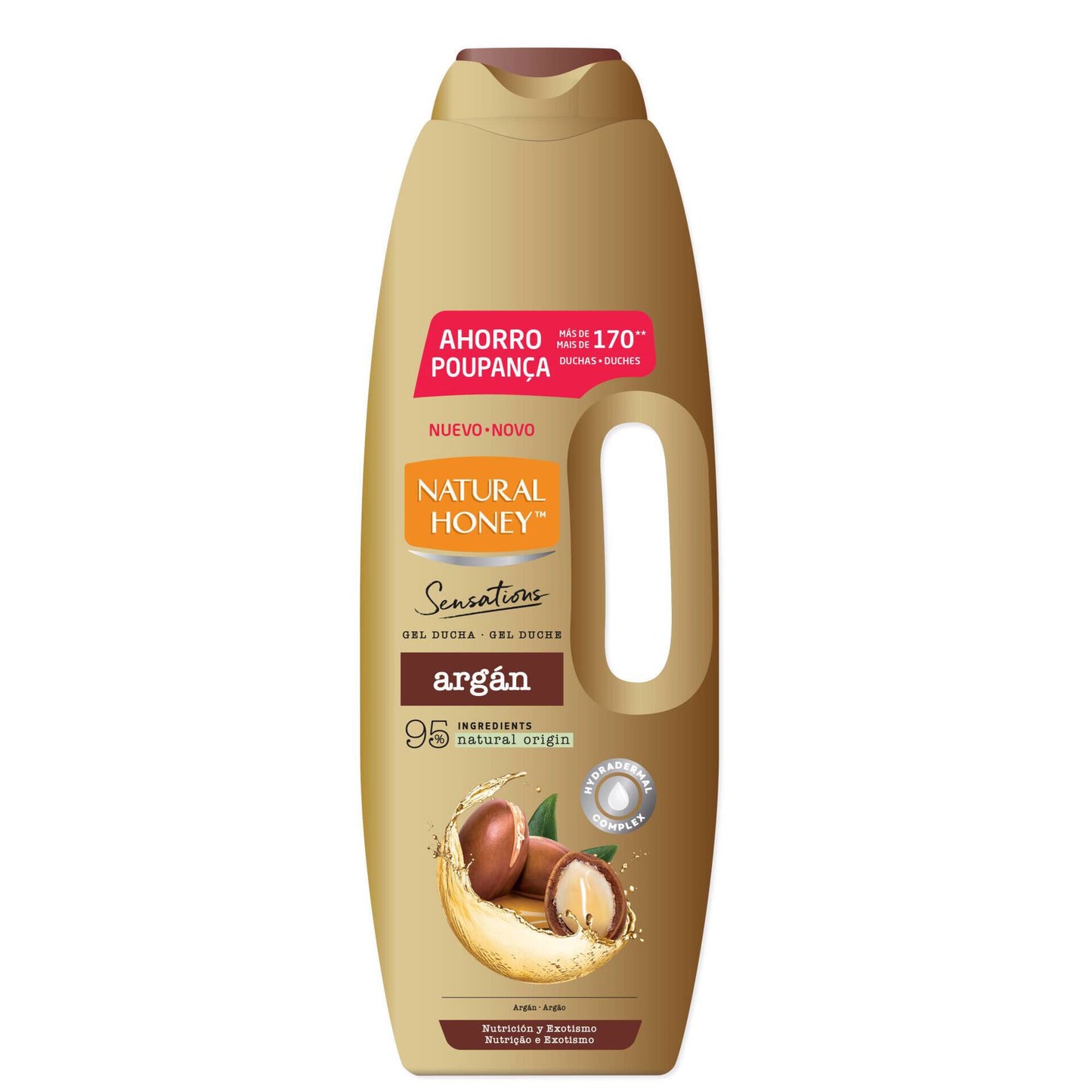 Natural Honey argan shower gel 1.35 litre body wash moisturizing argan oil daily shower care bath and shower personal hygiene