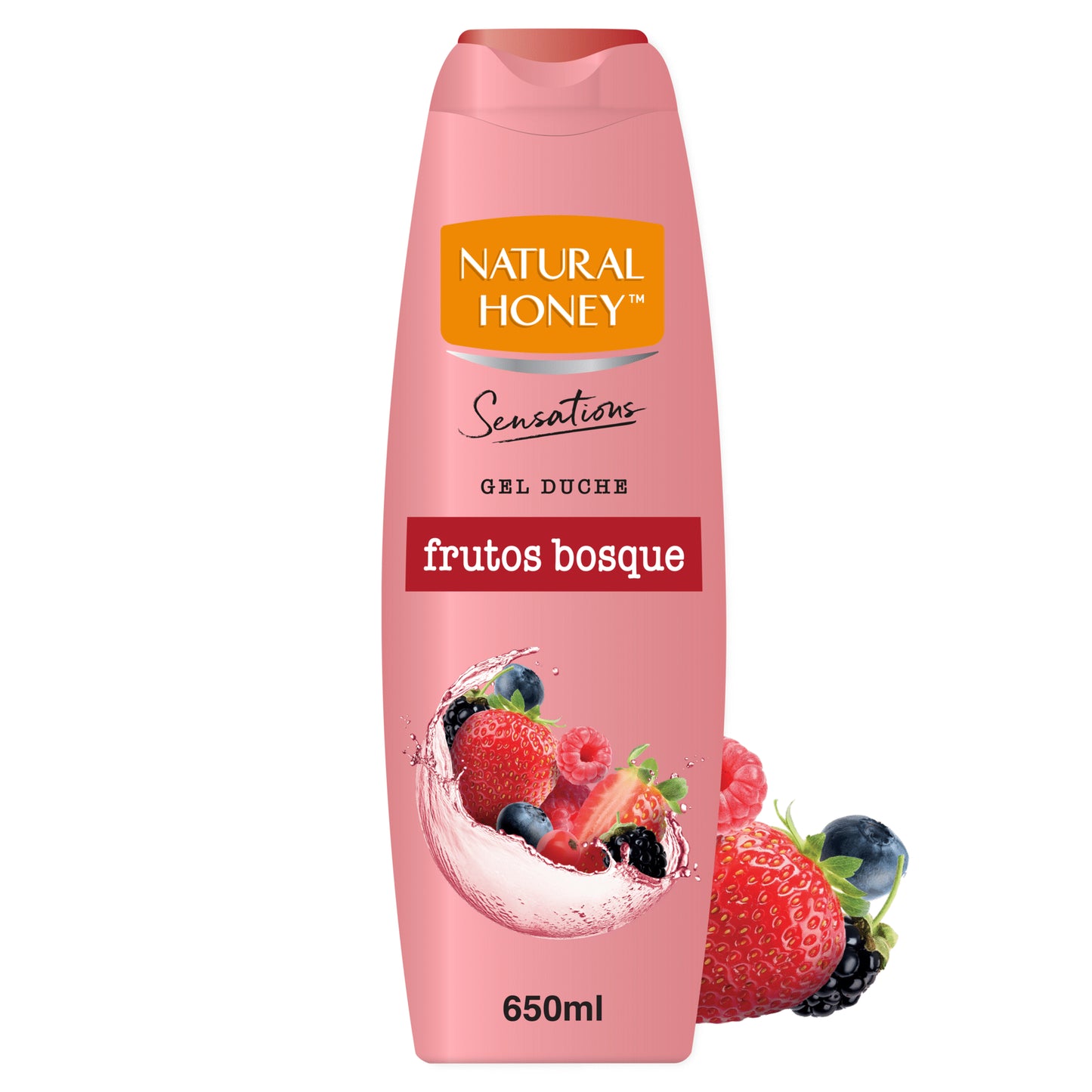 Natural Honey sensations red fruits shower gel 650ml fruity body wash hydrating daily shower care bath and shower personal hygiene