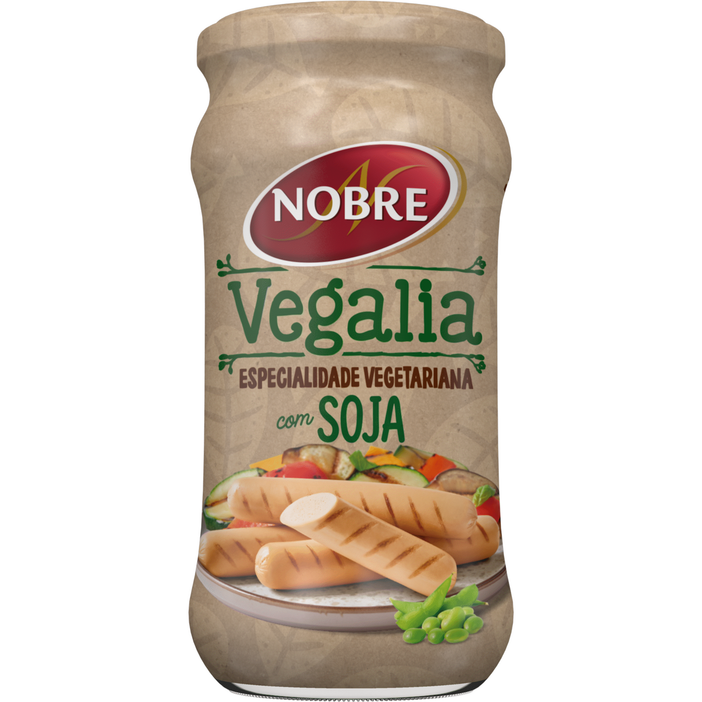 Nobre Vegalia soya sausages 385g vegetarian plant based jarred sausages, Portuguese UK and South African household favourite
