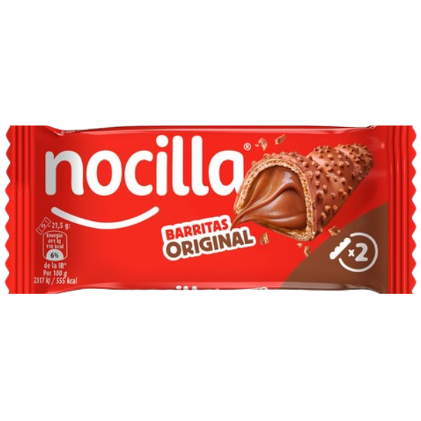 Nocilla Chocolate Bar 2 units 43 g chocolate hazelnut snack chocolate and snack bars