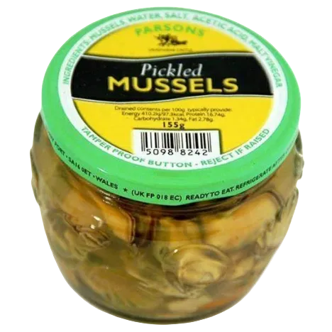 Parsons pickled mussels 155 g tinned seafood shellfish pantry