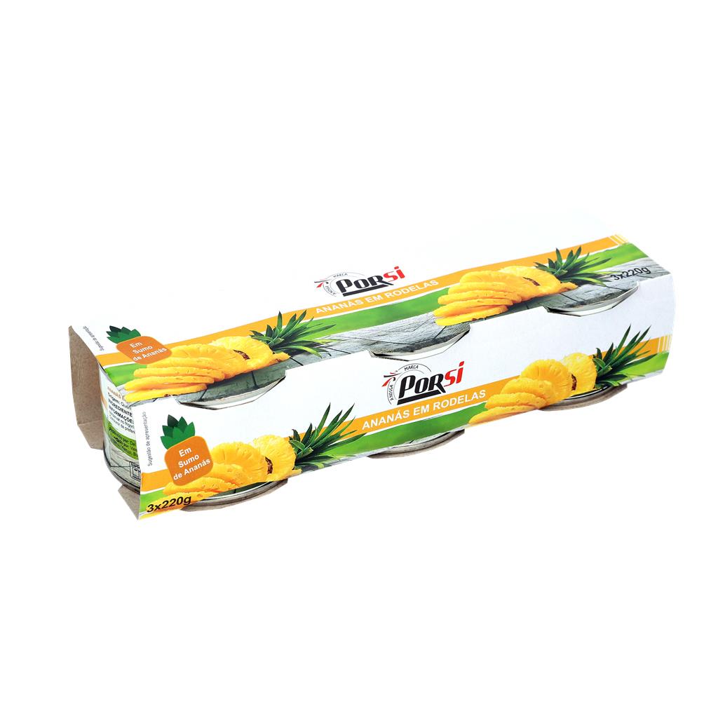 Porsi Pineapple Slices in Juice 3 x 220g