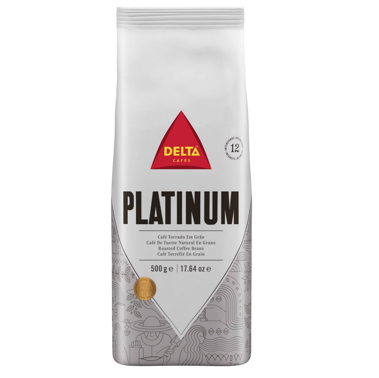 Delta Platinum Roasted Coffee Beans 500g