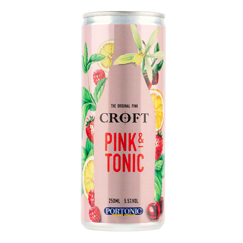 Croft Pink & Tonic – 250-ml-Dose (5 % ABV) | Erfrischender Portweincocktail