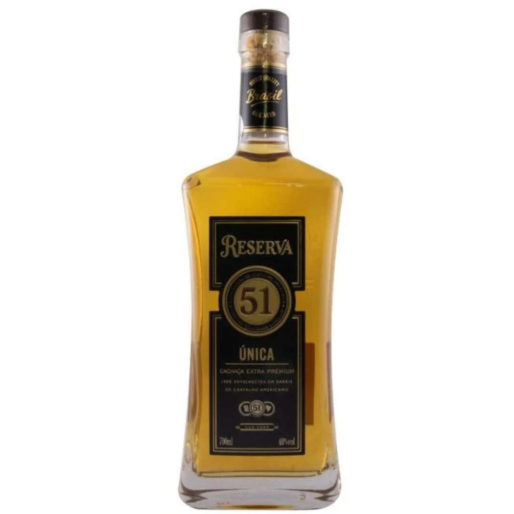 Reserva 51 Única Extra Premium Cachaça 700ml 40% ABV aged five years in ex-Bourbon American oak barrels