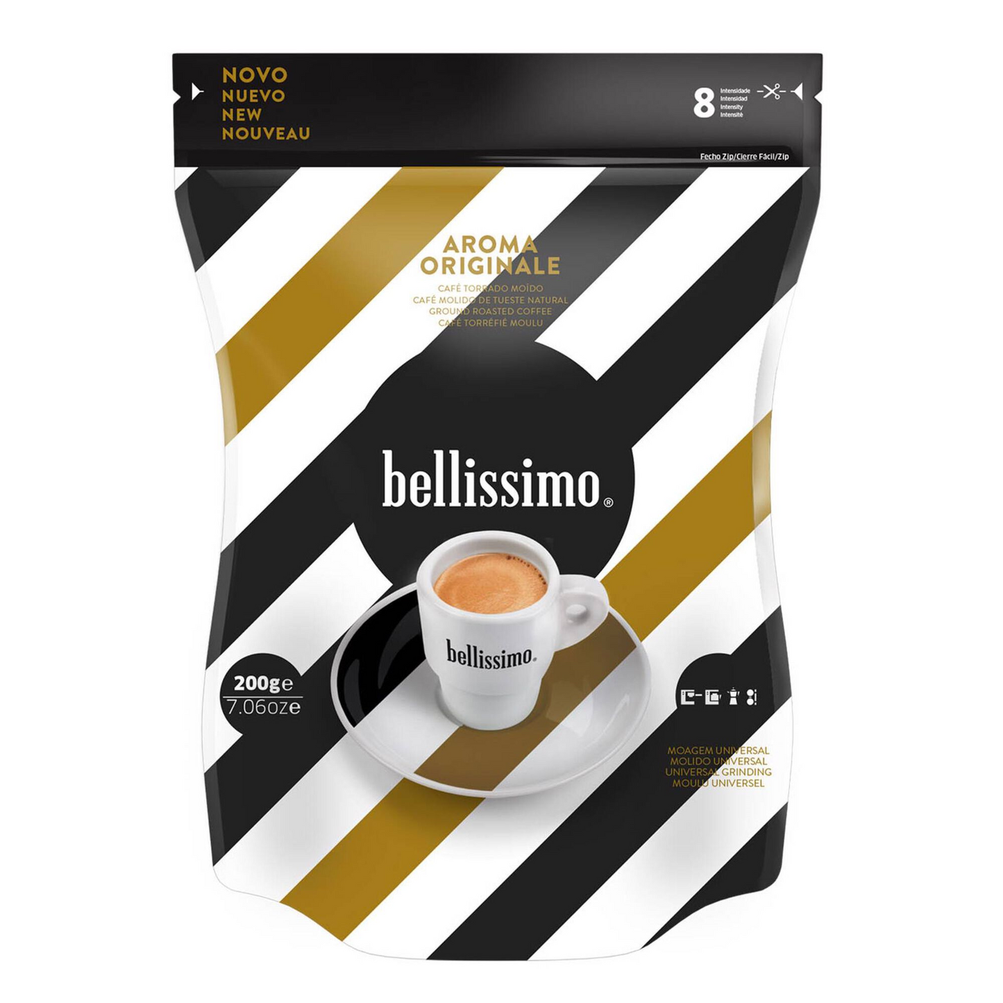 Bellissimo Roasted Ground Coffee Aroma 200g