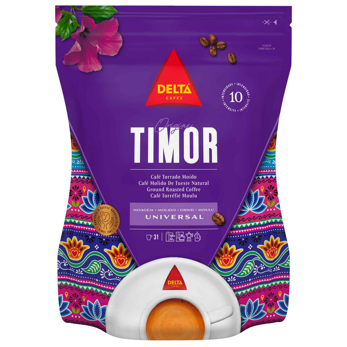 Delta Timor Roasted Ground Coffee Universal 220g