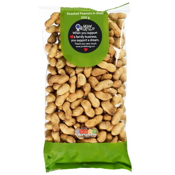 Roasted peanuts in shell 500 g whole crunchy peanut snack