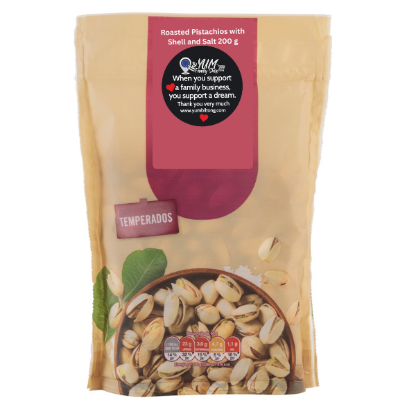 Roasted pistachios with shell and salt 200 g crunchy whole nut snack