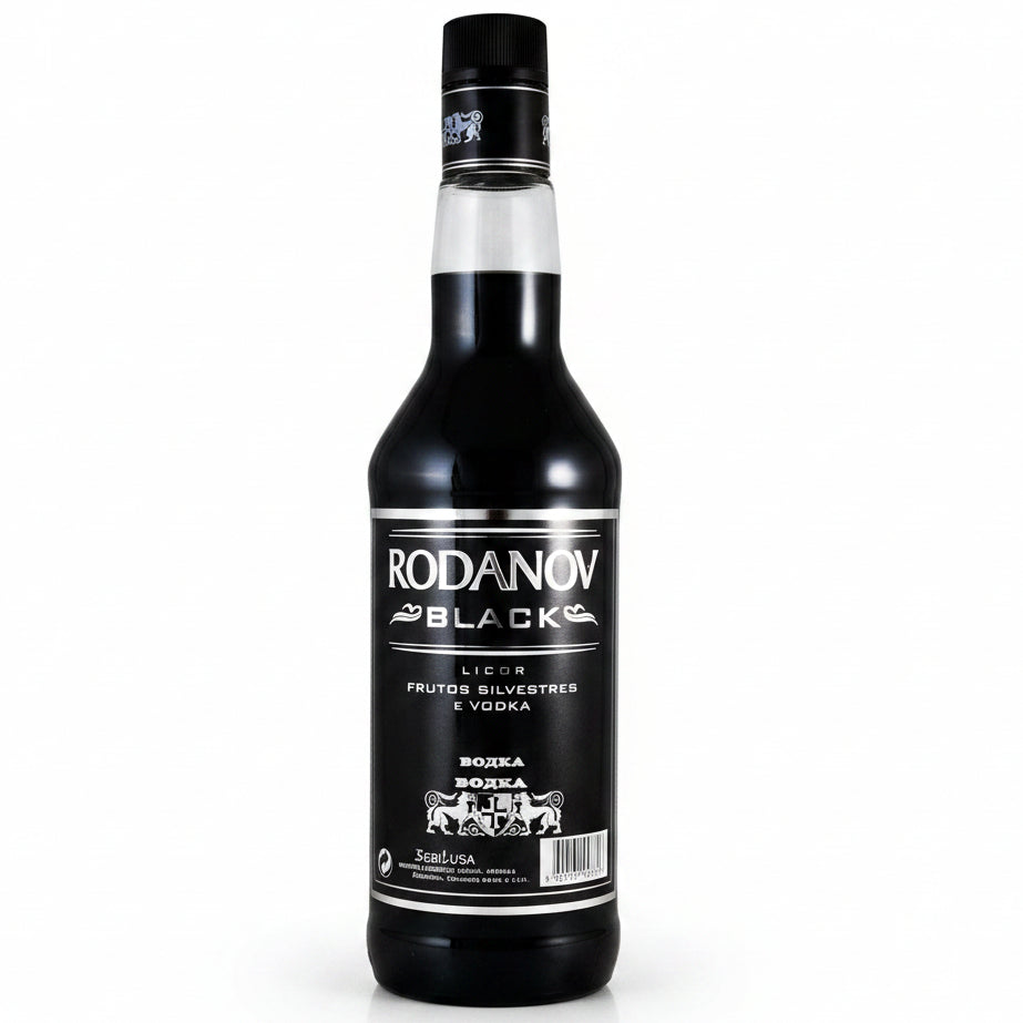 Rodanov Black Spirit Drink 700ml 20% ABV flavoured spirit for chilled shots, cocktails and refreshing mixed drinks