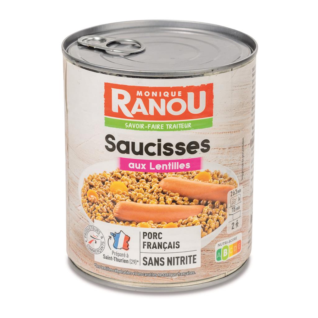 Monique Ranou Sausages with Lentils 840g