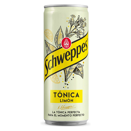 Schweppes lemon tonic 330ml citrus carbonated mixer soft drinks carbonated