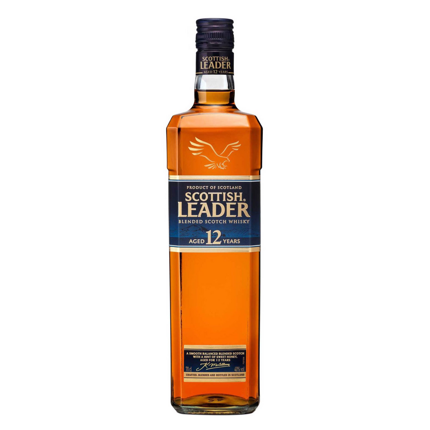Scottish Leader 12 Years Old Blended Scotch Whisky – 700ml Bottle (40% ABV)