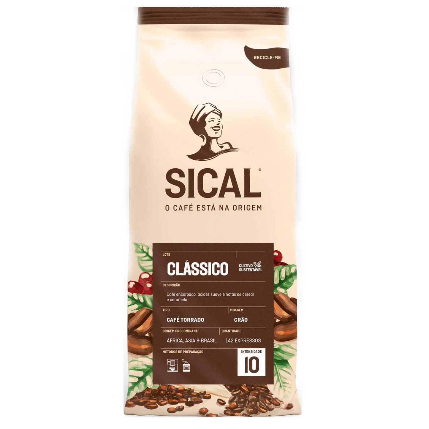 Sical 5 Stars Classic roasted coffee beans 1kg strong Portuguese espresso beans