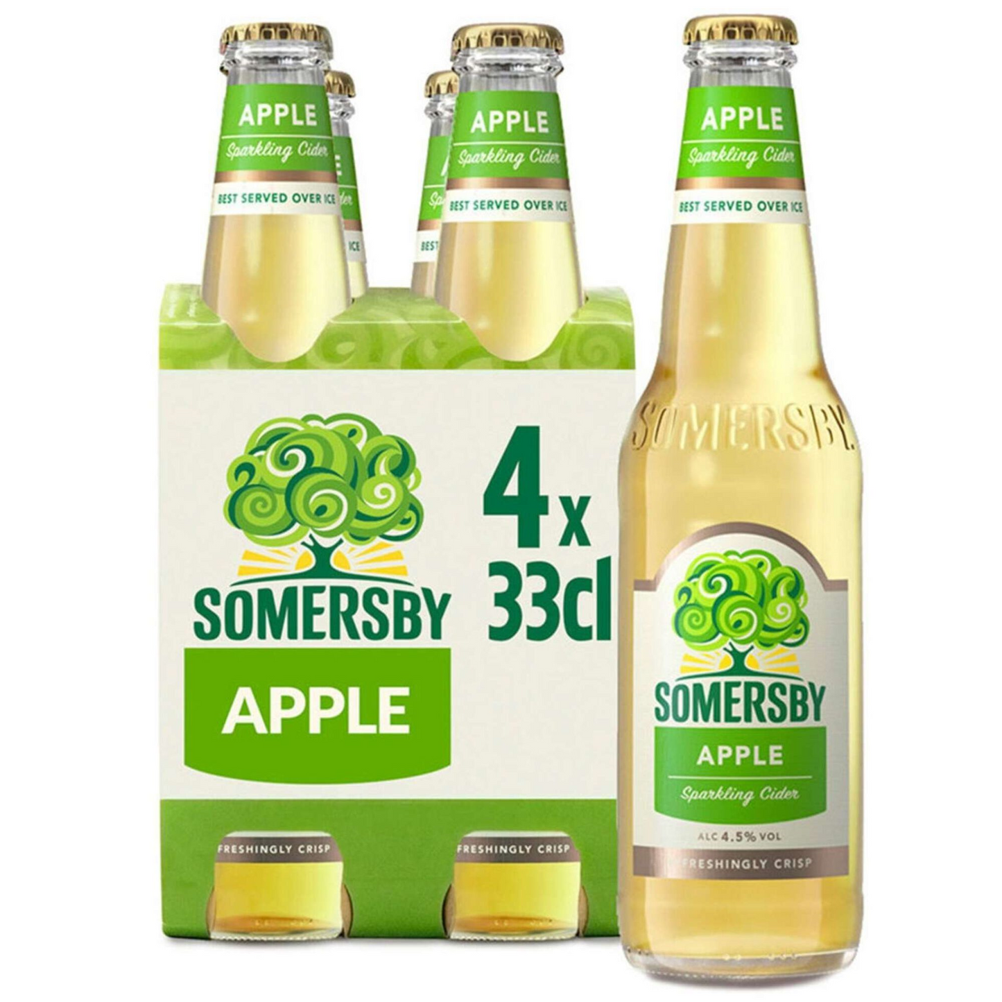 Somersby Green Apple Cider – 4 Pack (330ml Bottles, 4.5% ABV) | Crisp & Zesty