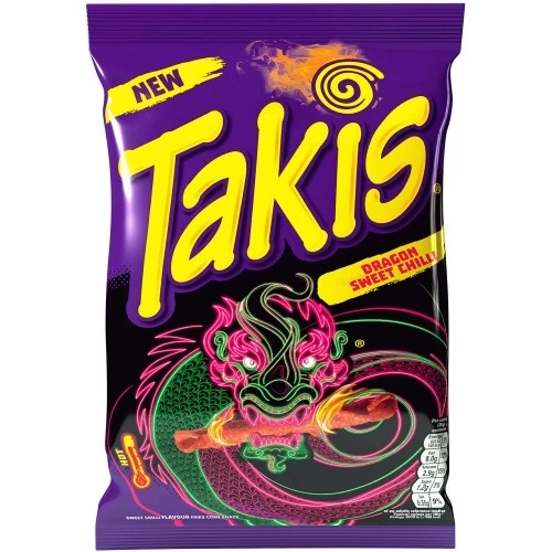 Takis Dragon Sweet Chilli Corn Chips 180 g large pack crunchy spicy corn chips big chips category