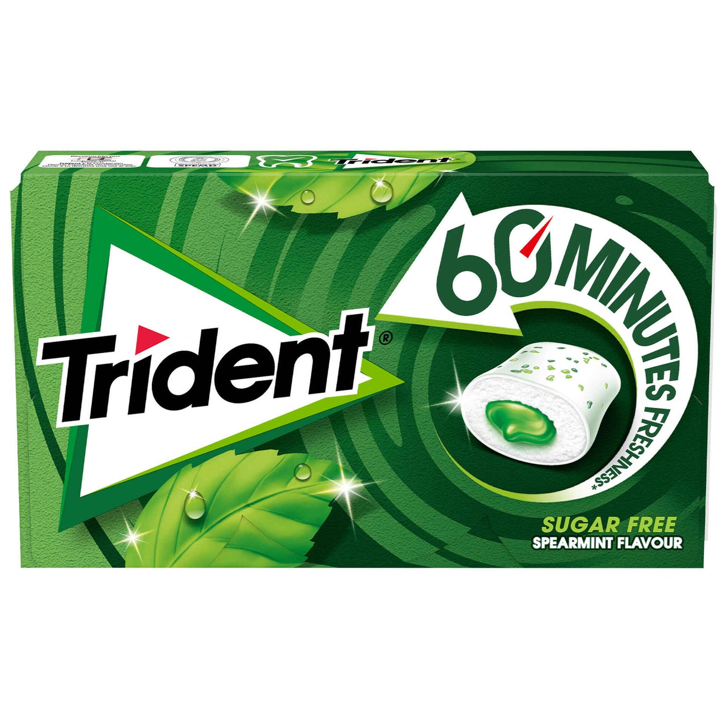 Trident 60 Minute Spearmint chewing gum 22g sugar free spearmint gum bubblegum chewing and gum balls