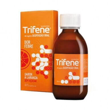 Trifene Oral Suspension Pain and Orange Fever 200 ml