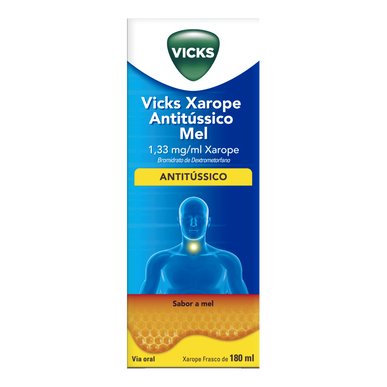 Vicks Honey Cough Syrup Antitussive Dextromethorphan Hydrobromide 180ml