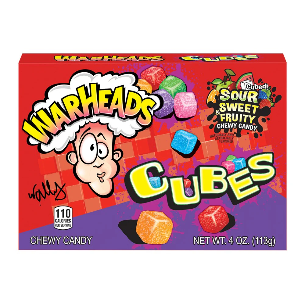 WarHeads Chewy Cubes Sour Candy – Chewy Soft Sweets – Share Bag