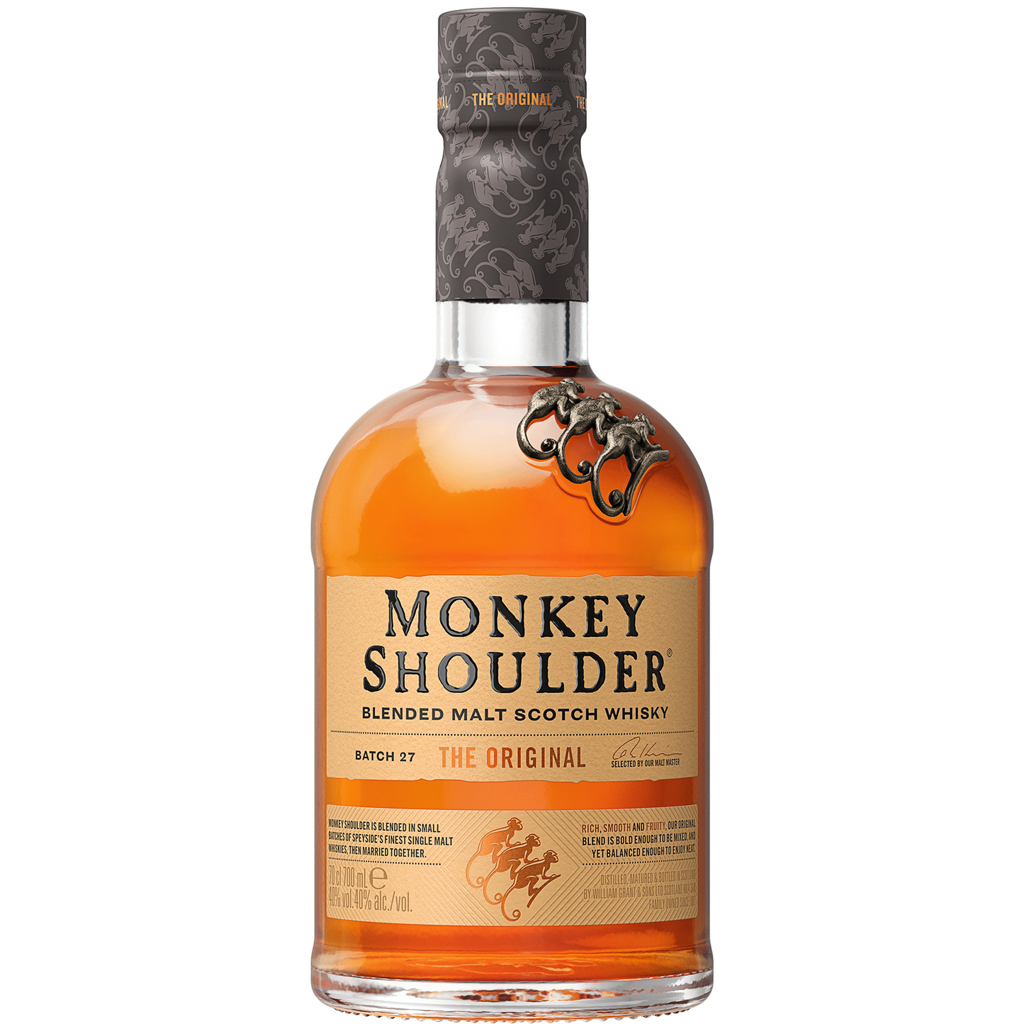 Monkey Shoulder Blended Malt Scotch Whisky – 700ml Bottle (40% ABV)