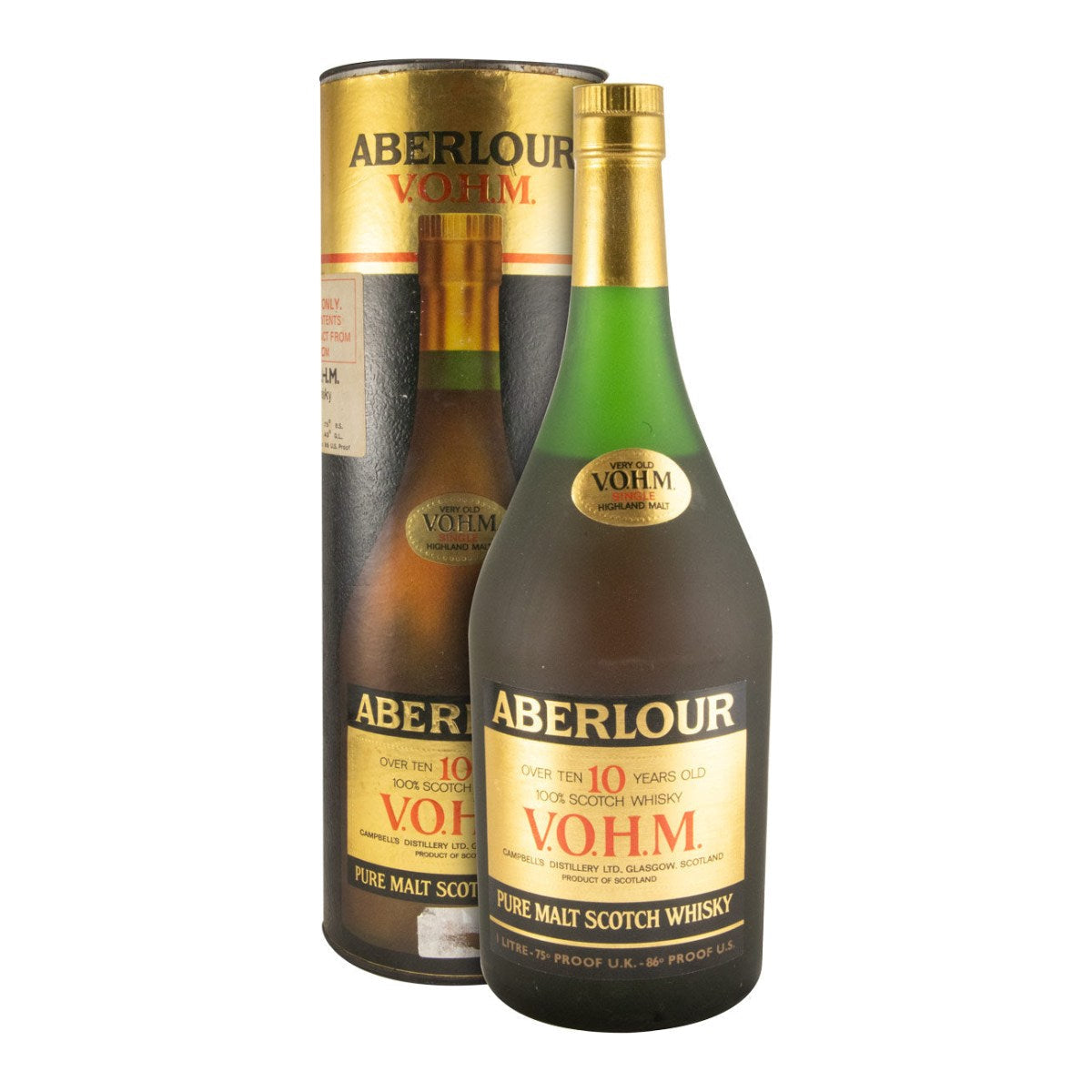 Aberlour VOHM 10 Year Old Single Malt Scotch Whisky 1L 43% ABV