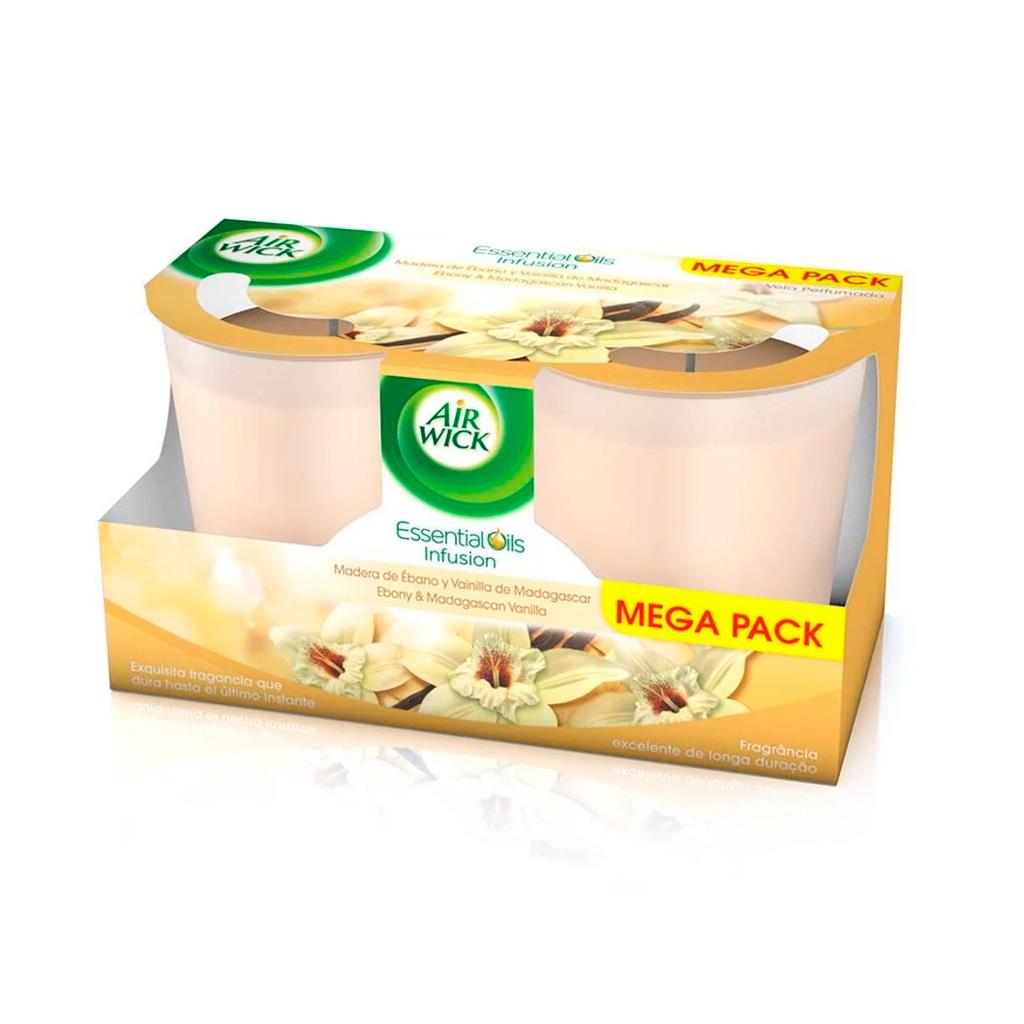 Air Wick Exotic Vanilla Scented Candle Duo 2 x 105g