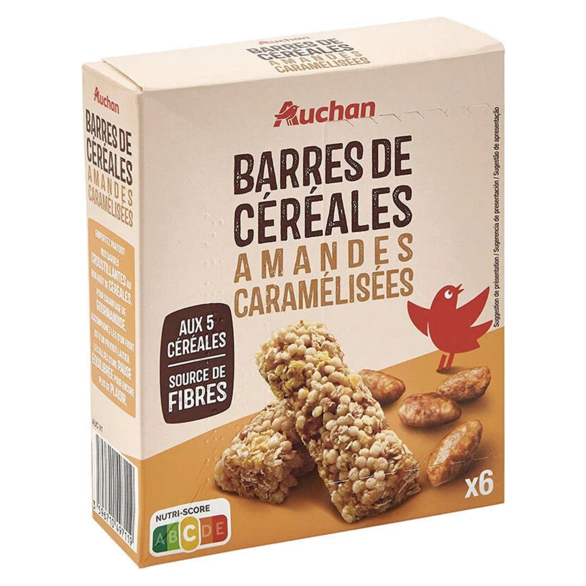 Almond and Caramel Cereal Bars 126g
