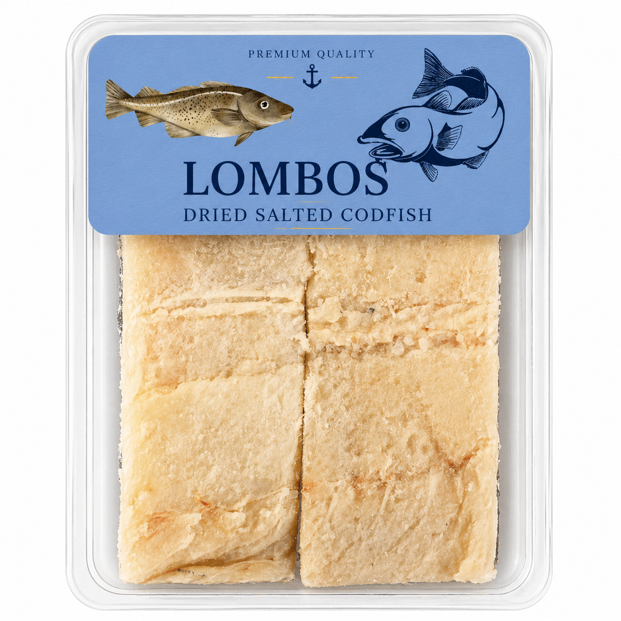 bacalhau lombos 600g dried cod loin cuts premium salted cod portuguese deli fish