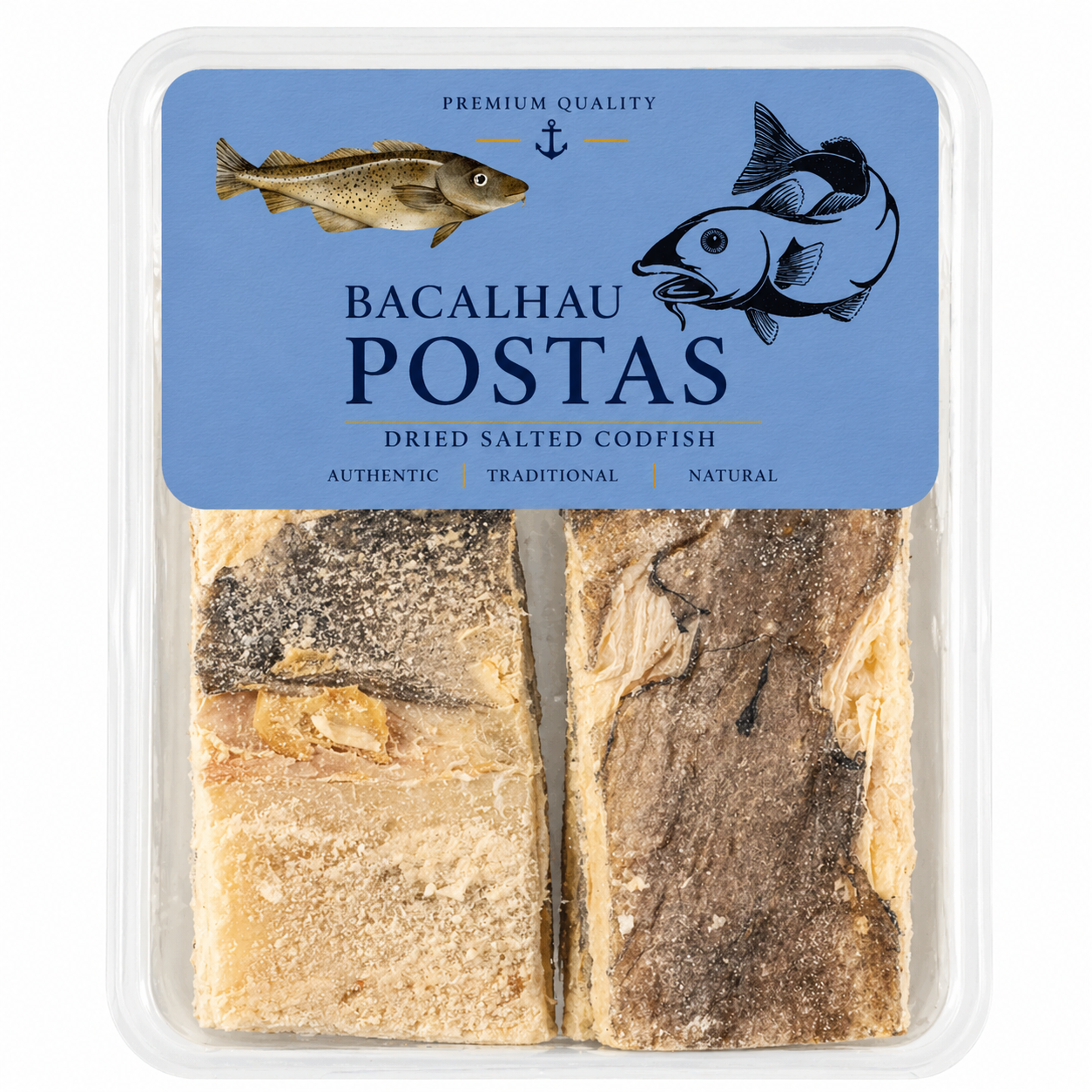 bacalhau postas 600g dried cod portions stockfish cuts salted cod portuguese deli fish