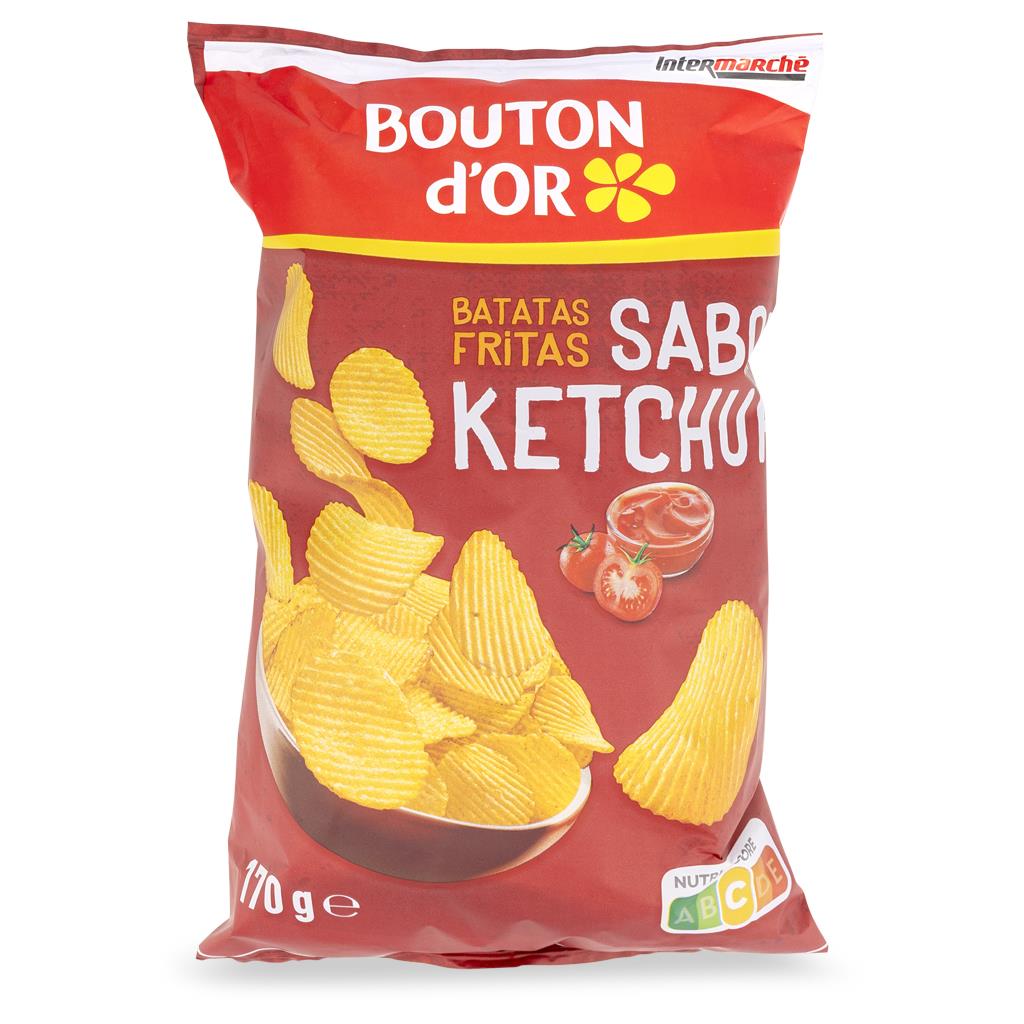 Bouton d'Or Ketchup Flavour Wavy Crisps 170g