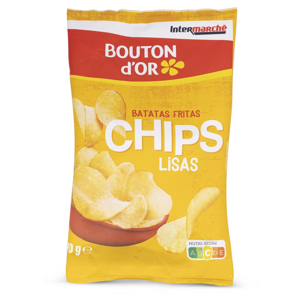 Bouton d'Or Ready Salted Crisps 90g