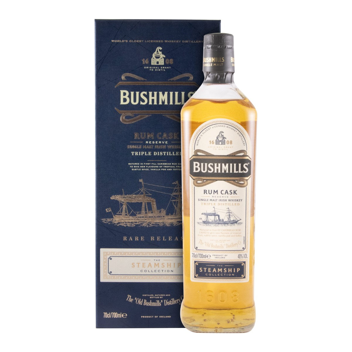 Bushmills The Steamship Collection Rum Cask Single Malt Irish Whiskey 700ml 40% ABV