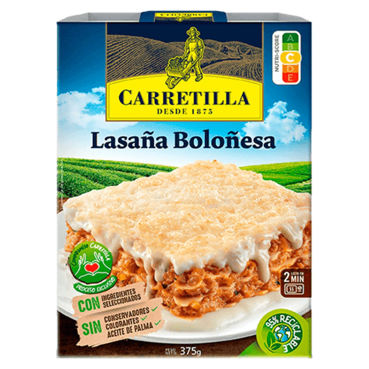 Carretilla Lasagne Bolognese Ready Meal 375g